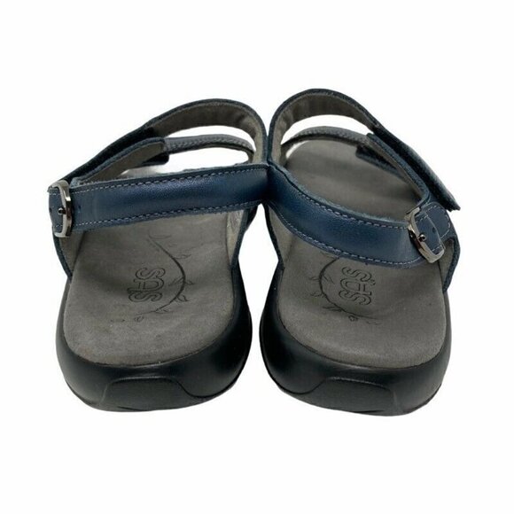 SAS Womens Nudu Slingback Sandals Blue Leather 9 - Picture 3 of 9